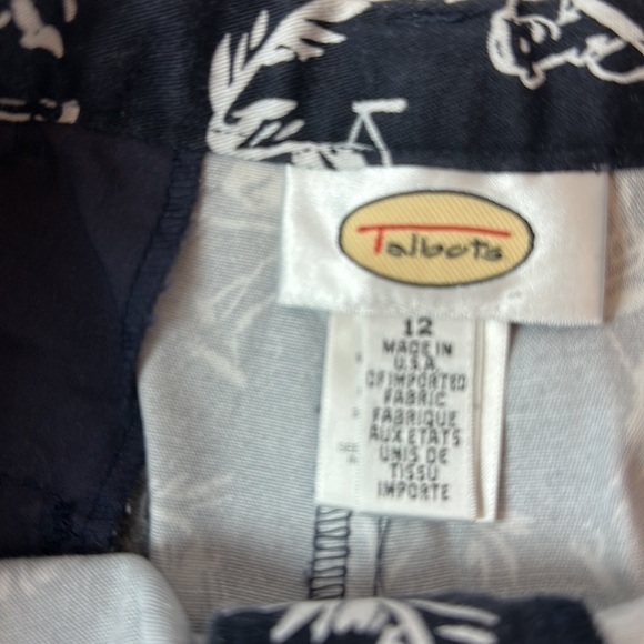 90s Talbots Palm Springs Pants 100% Cotton Resort Golf Coastal Grandmillennial - Picture 3 of 14